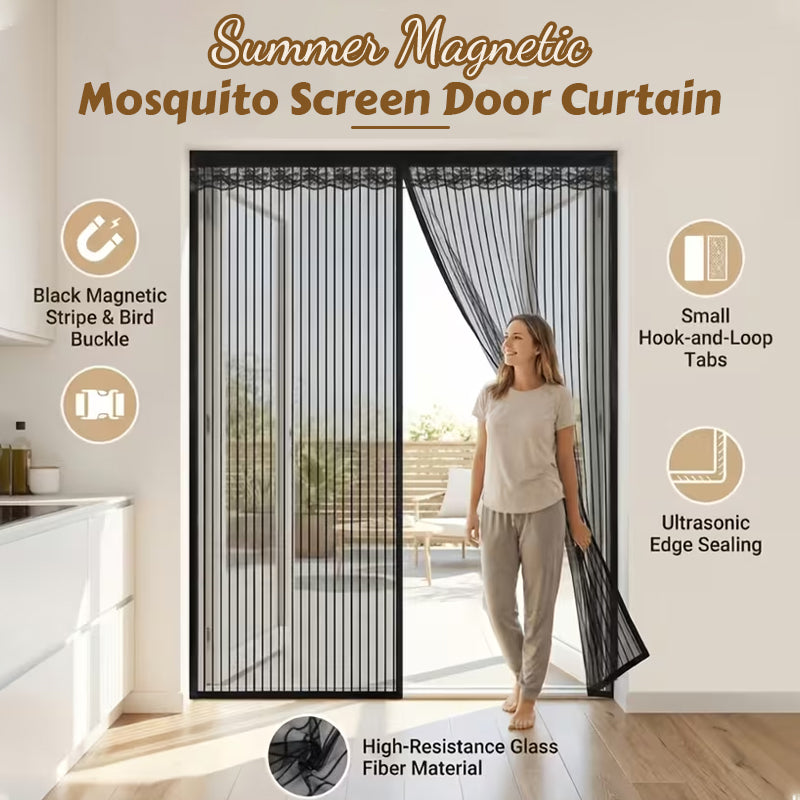 🦟 Pidä tuholaiset poissa – asennus vain 2 minuutissa! Magneettinen verkkoverho ovelle 🚪 Kävele suoraan sisään, se sulkeutuu itsenäisesti automaattisesti! ✨