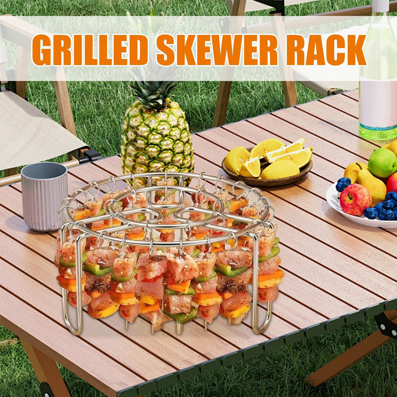 🔥 Ilmakeittimen vartasteline – ruostumattomasta teräksestä valmistettu pystysuora kebabpidike ilmakeittimille, uuneille ja kotitekoisille BBQ-välipaloille 🍢