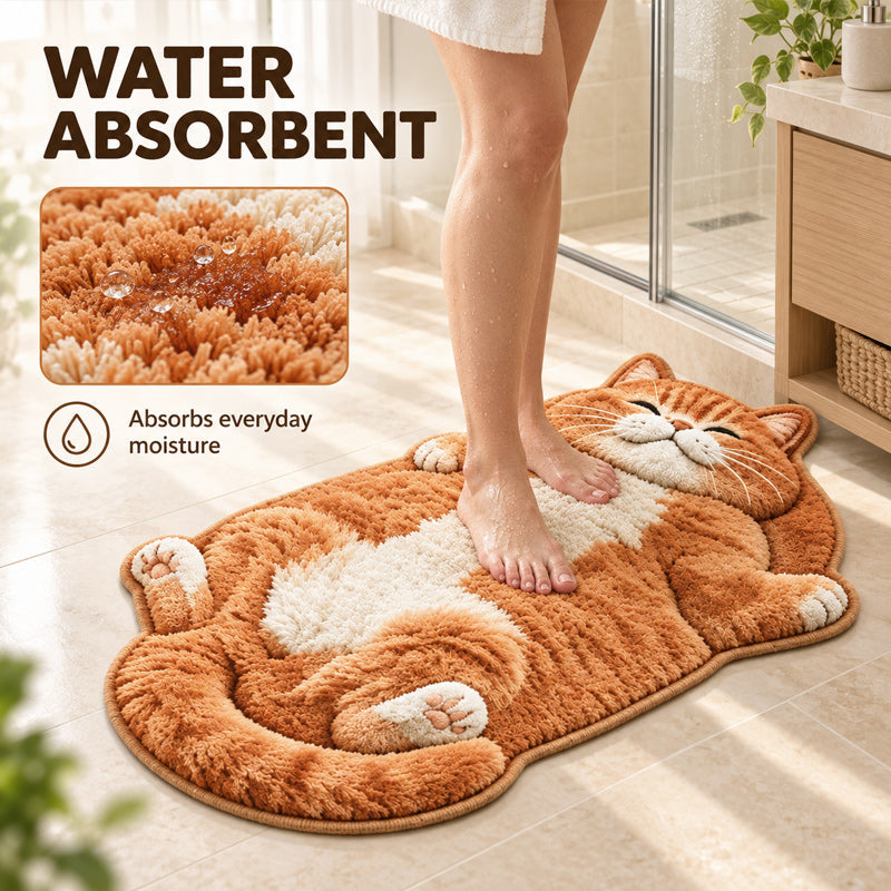 🐱 Söpö kissanmuotoinen lattiamatto