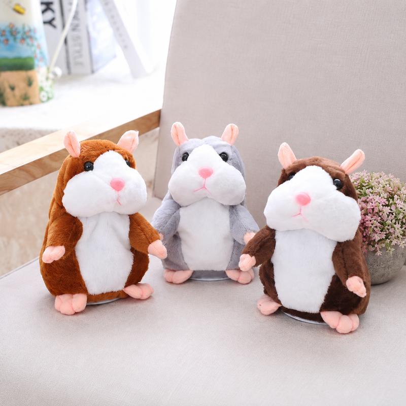 🐹 Puhuva hamsteripehmolelu – toistaa äänen & liikkuu! 3 väriä + joulueditio (15 cm) ✨🎄