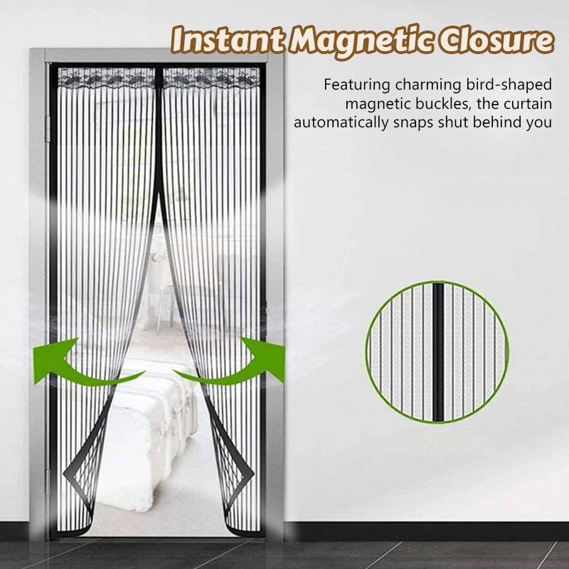 🦟 Pidä tuholaiset poissa – asennus vain 2 minuutissa! Magneettinen verkkoverho ovelle 🚪 Kävele suoraan sisään, se sulkeutuu itsenäisesti automaattisesti! ✨
