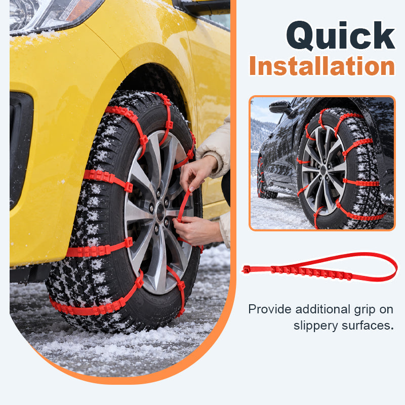 ❄️ Yleismalliset talvirenkaiden liukuestehihnat (vahvistettu, anti-slip)