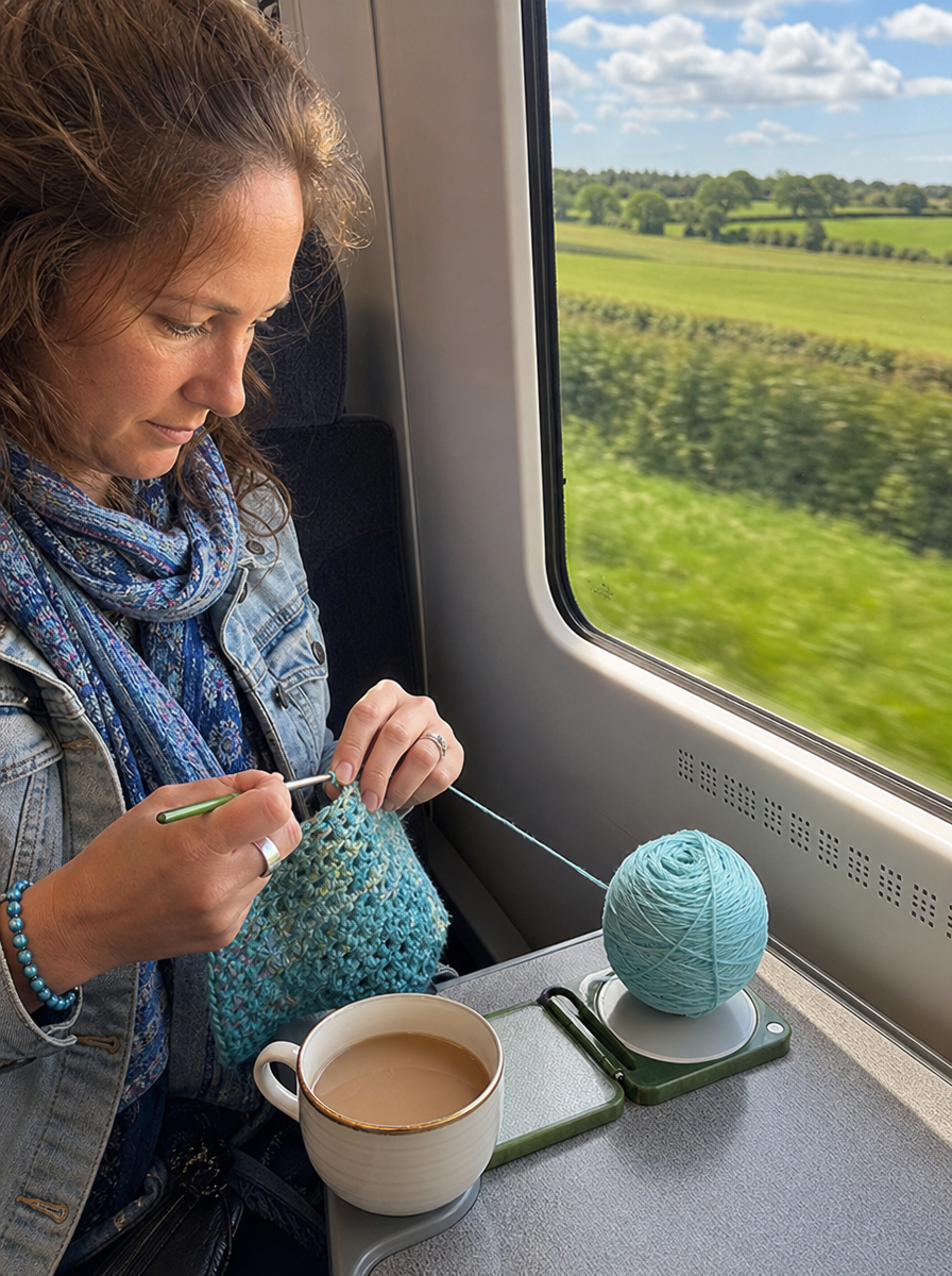 🧶 Kannettava lankateline virkkaukseen ja neuleeseen