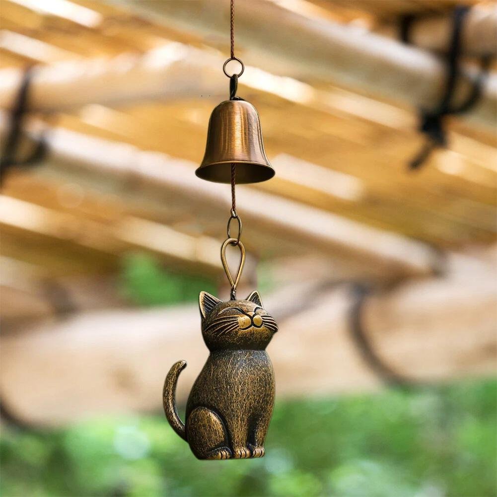 ⏳Ajankohtainen tarjous: 60 % alennus🐱Käsintehty retro-kissatuulikello
