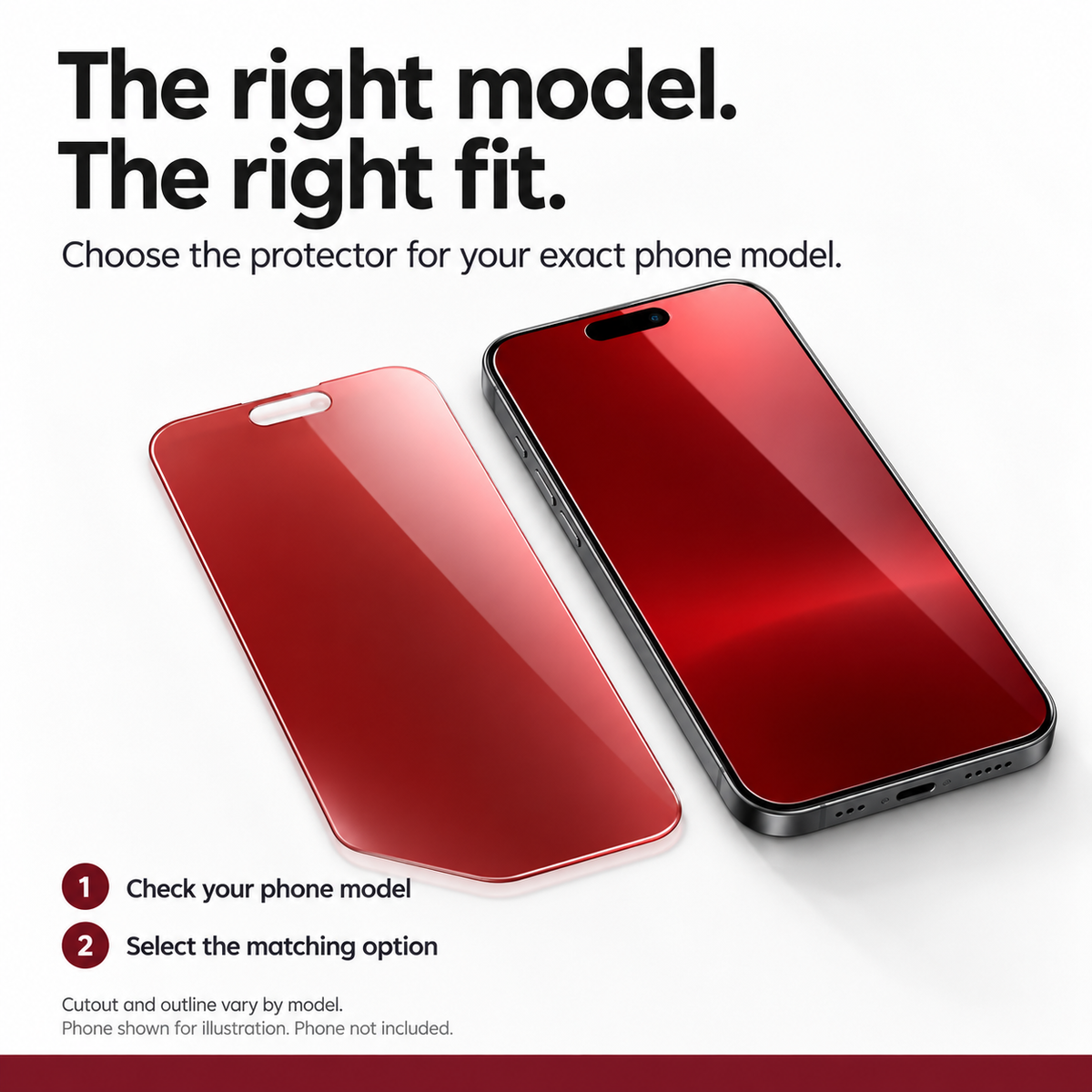 3 kappaletta 🛡️ Punainen Shimmer -yksityisyyslasi (karkaistu lasi) iPhone-puhelimelle ✨