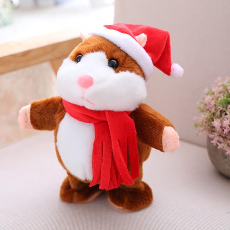 🐹 Puhuva hamsteripehmolelu – toistaa äänen & liikkuu! 3 väriä + joulueditio (15 cm) ✨🎄