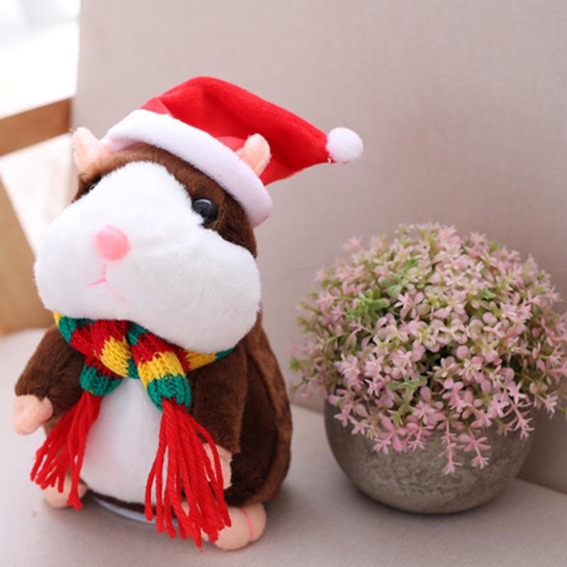 🐹 Puhuva hamsteripehmolelu – toistaa äänen & liikkuu! 3 väriä + joulueditio (15 cm) ✨🎄