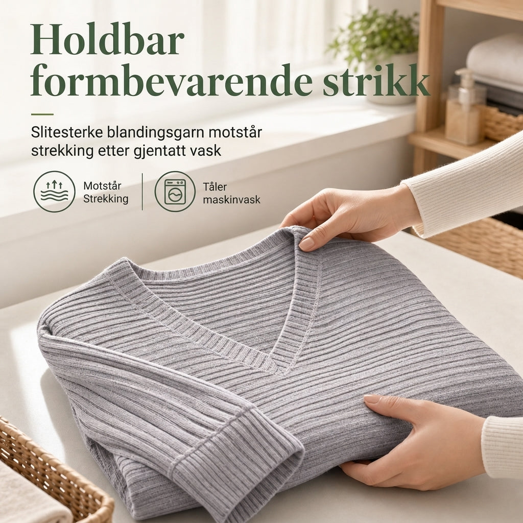 ✨ Rentomainen pitkähihainen V-kauluspusero naisille